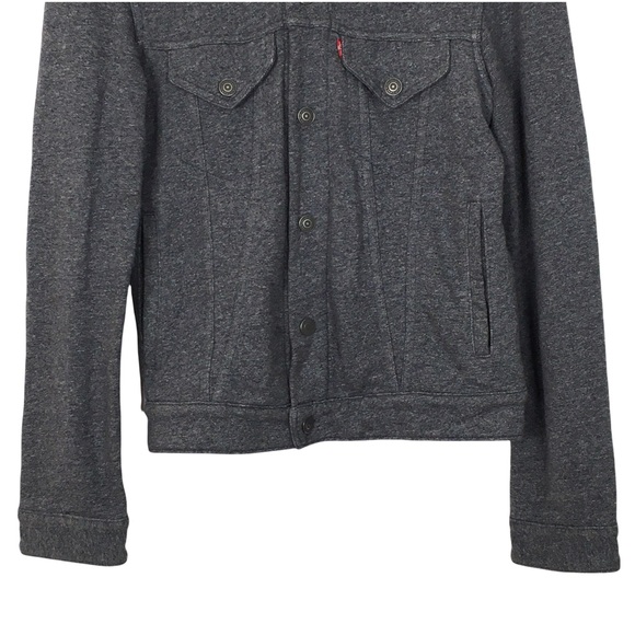 ❗️SOLD❗️Levi’s Soft Shell Commuter Trucker Snap Button Jacket Gray Size Small - Picture 8 of 10